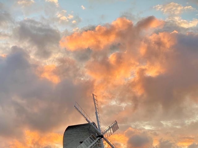 Windmill on the South Downs, by Rachel Kiley