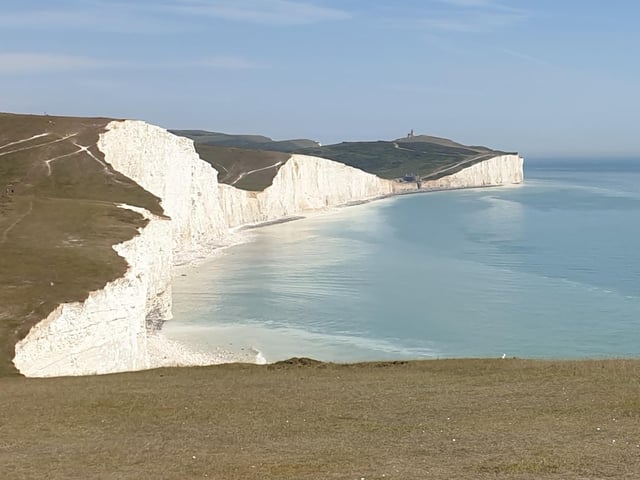 The iconic white cliffs near Eastbourne were photographed by Stuart Alff
