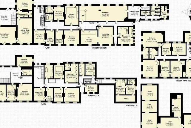 The floorplan shows how many rooms make up the 18th century Manor House