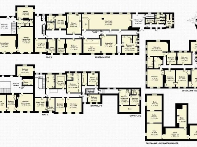 The floorplan shows how many rooms make up the 18th century Manor House