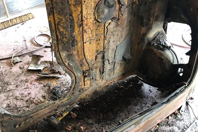 "Our 1976 Rolls Royce Shadow back end was from a burnt out wreck," said Victoria.
