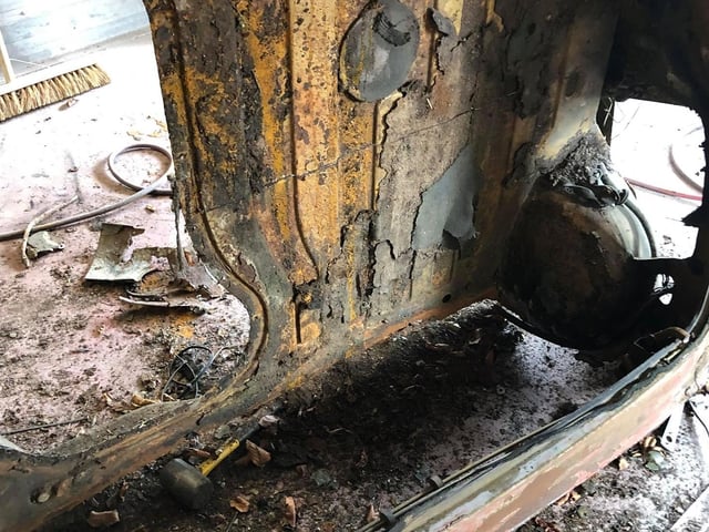 "Our 1976 Rolls Royce Shadow back end was from a burnt out wreck," said Victoria.
