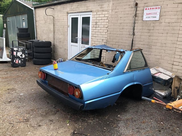 "Our Ferrari was a 1973 400GT that was badly damaged and written off over 25 years ago and then stored upside down so it had rotted in the strangest places," said Victoria.