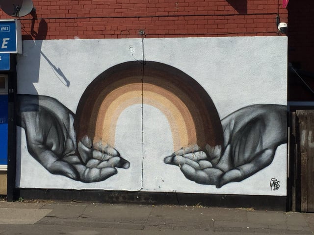 The underpass has been given a new lease of life - with a vital message had the heart of the works