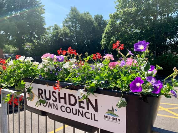 One of the floral displays in Rushden
