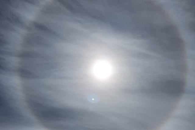 Chloe Beal captured this beautiful sun halo in Eastburne's Old Town on Sunday June 7, with a Samsung Galaxy S7. SUS-200624-121610001