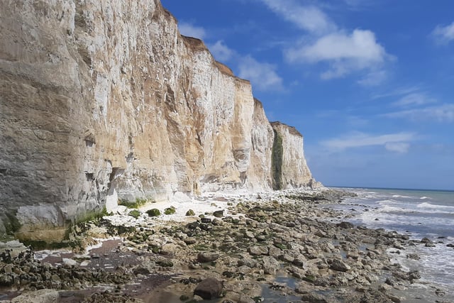 Chalk cliffs at Peacehaven, bu Steven Lancefield. SUS-200624-100230001