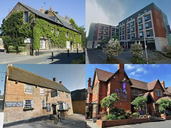 Four of the top-rated hotels and B&Bs in Northampton, according to Tripadvisor. Photos: Google
