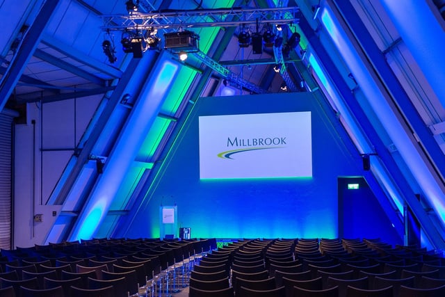 12. Millbrooks Concept 1 venue comes complete with its own conference facilities and AV kit, making it ideal for conferences and other large-scale corporate events.