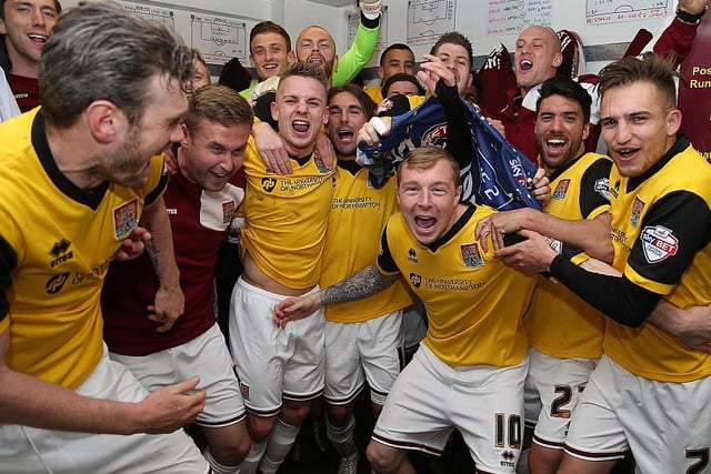 A drab draw, but it was still party time in Devon as the Cobblers clinched the Sky Bet League Two title