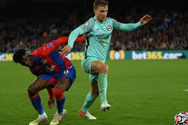 Bargain of the century at £900,000. Still has Zaha in his pocket. Albion's TOP player for combined tackles and interceptions (32). Has made a fair amount of ball recoveries (36) as well given he's only made four appearances in the league. So reliable. Has a WhoScored.com rating of 6.97 out of 10