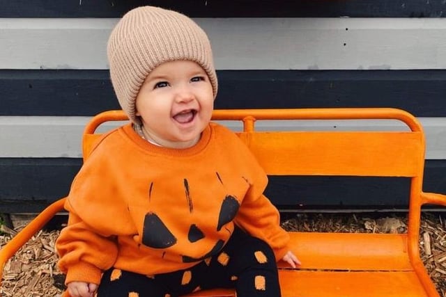 All dressed up and ready for pumpkin picking.
