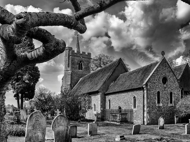 Alan Skipp - “Church of St Mary and St Thomas, Knebworth” Knebworth House