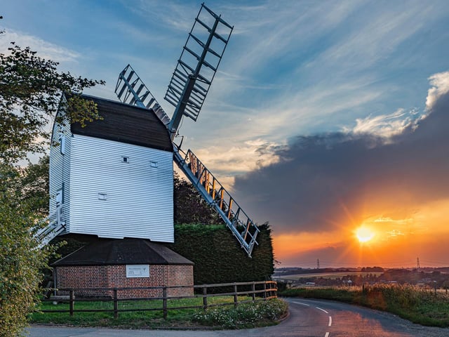 Tony James - “Cromer Mill at Sunset” Cromer, Cottered