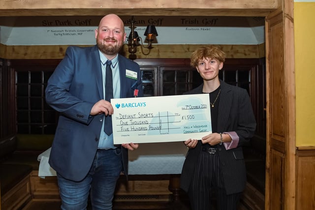 Defiant Sports, a charity who connect others through sport, especially those who have barriers to participation such as disabilities or long-term conditions, secured a £1,500 donation.