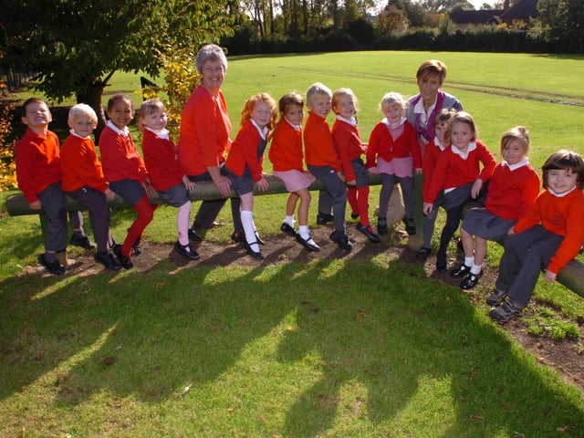 Reception class '08. news. Holme reception pupils with teaching assistants Jenny Dickman and (right), Ellie Hall.