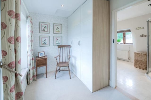 The dressing room and ensuite connected to the master bedroom. Photo by Purplebricks