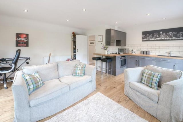 The open plan living and kitchen area of the annex. Photo by Purplebricks