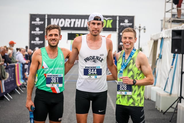 Images from the 2021 Worthing 10k - the fastest three men / Pictures: Epic Action Imagery