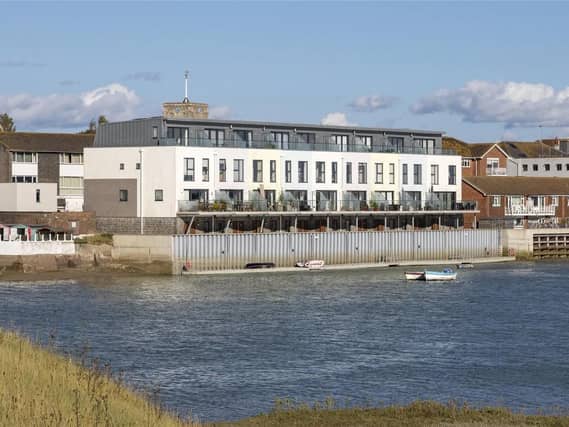 Oyster Quay is an exclusive riverside development of just nine town houses.