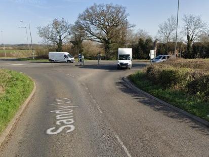 Sandy Lane's junction with Berrywood Road currently has a four-way traffic signal in operation between 9.30am and 3.30pm until Friday, October 15.