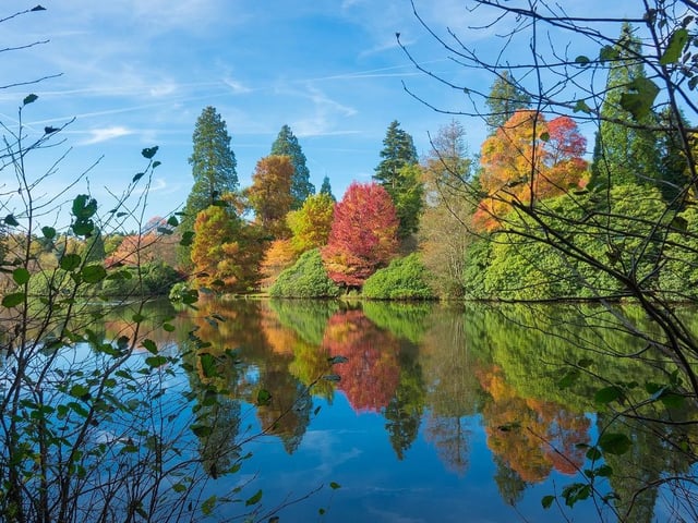 Autumn colours at Sheffield Park. Photo: National Trust/Garry Cosham