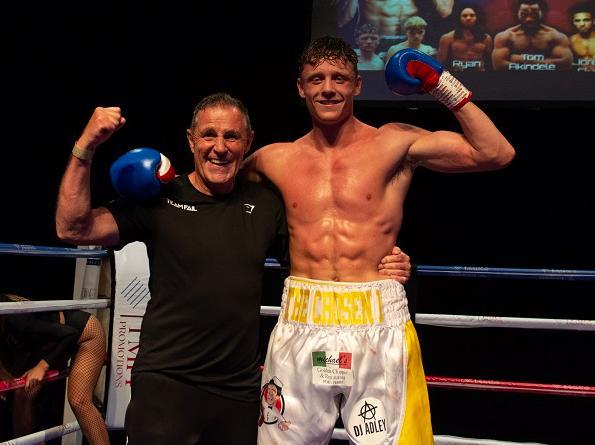 Northampton's Carl Fail celebrates his win with Far Cotton trainer John Daly