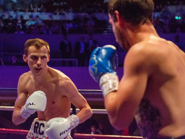 Team Shoe-Box's Ryan Conway in action against Stanislav Burihurov