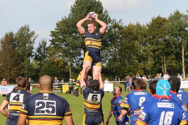 Andrew Orbinson wins a lineout for OLs