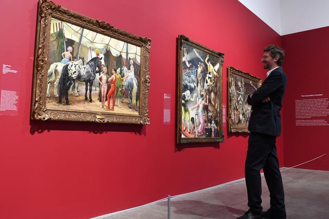 The paintings span a range of subjects