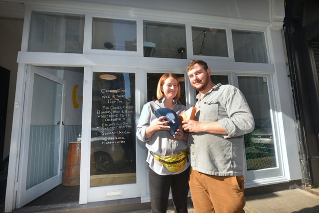 Cheese on Sea in Hastings.

Owners James and Ruth McSmart. SUS-211014-100844001