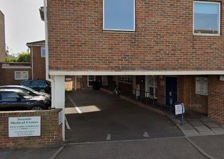 Seaside Medical Centre, Sheen Road, Eastbourne.  Feedback forms received: 123 Response rate: 41.1% Fairly poor: 5.6% Very poor: 0.9% Photo from Google Maps. SUS-211015-114026001