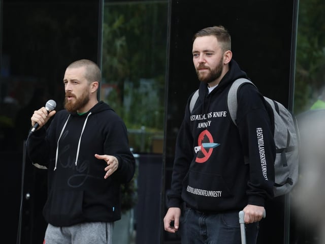 Members of the East Midlands Knife Amnesty were among the speakers