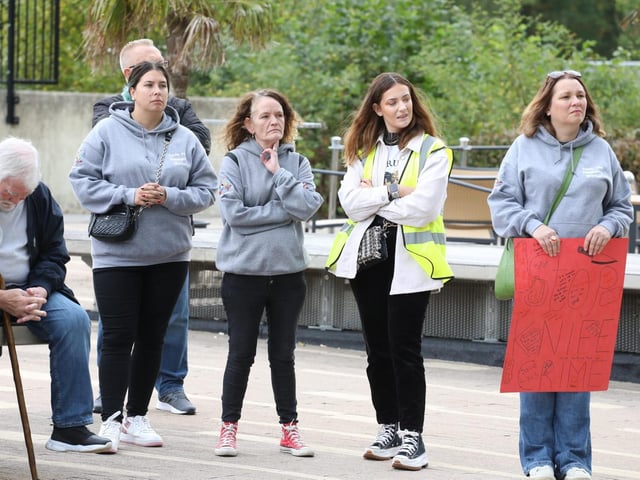 Cllr Zoe McGhee (second right) was one of the organisers