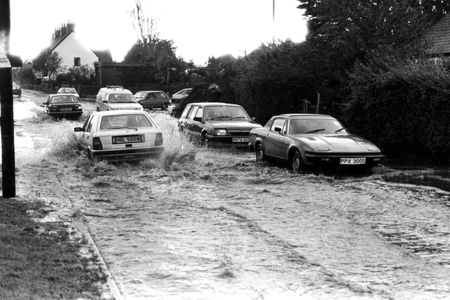 Attempting to get to work at Yapton after the Great Storm in 1987