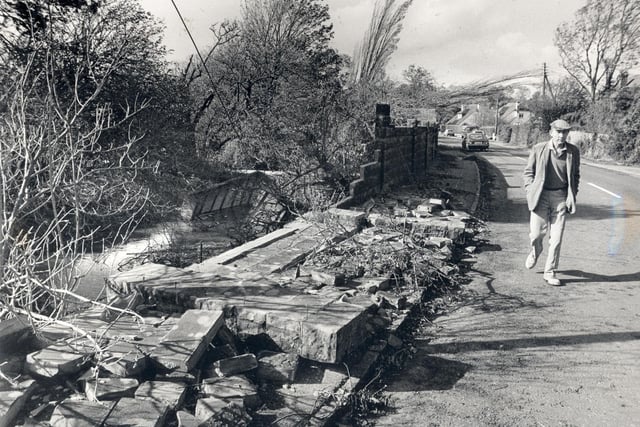 A wall that was demolished in Bramber