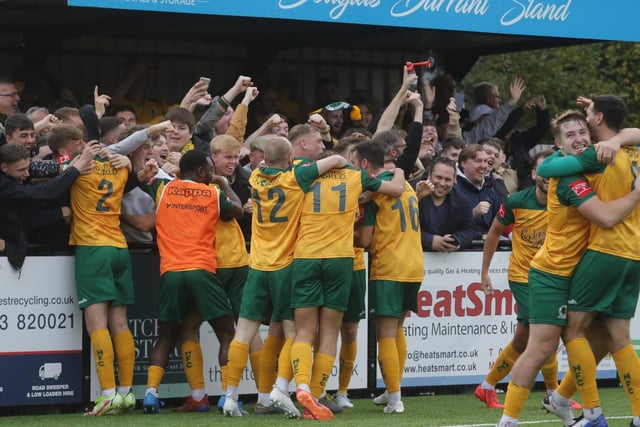 Post-match scenes at the Camping World Community Stadium, where Horsham beat Woking 1-0 to progress to the first round of the FA Cup, in which they will face Carlisle United / Pictures: John Lines - Horsham FC