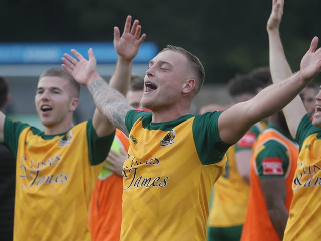 Post-match scenes at the Camping World Community Stadium, where Horsham beat Woking 1-0 to progress to the first round of the FA Cup, in which they will face Carlisle United / Pictures: John Lines - Horsham FC