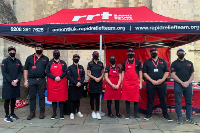 The Rapid Relief Team, which provides frontline relief to homeless communities up and down the country, set up a stand at the sleep out
