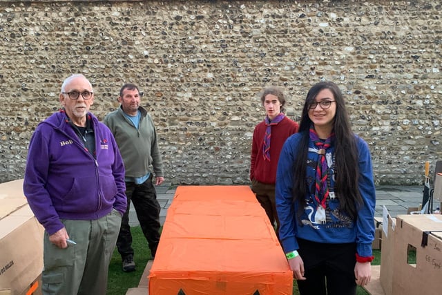 The Arundel Explorer Scouts helped fundraise for the sleep out