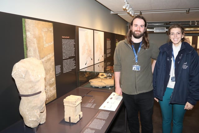 l-r Ben Donnelly-Symes - archaeological archives curator and Natasha Riley
learning and heritage officer in the museum