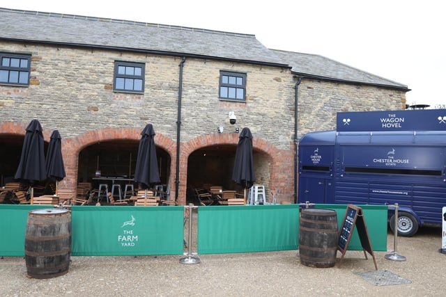 An outdoor pizza restaurant will serve customers in the old farm buildings - there's also a bar - and it's close to the Threshing Barn events venue