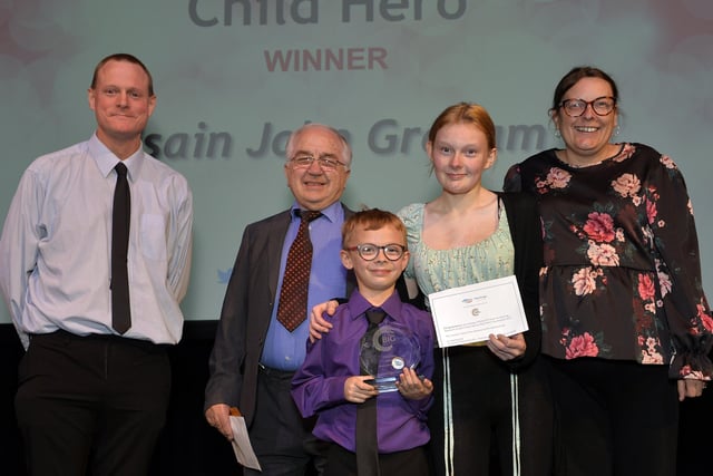 East Sussex Big Thank you Awards 2021 Child Hero Winner Usain John Graham (Pic by Jon Rigby) SUS-211022-103020008