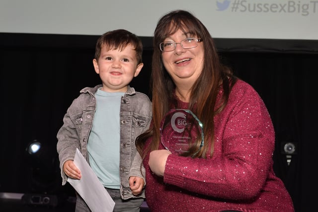 East Sussex Big Thank you Awards 2021. Inspirational Person of the Year Paula Woolven (Pic by Jon Rigby) SUS-211022-103055008