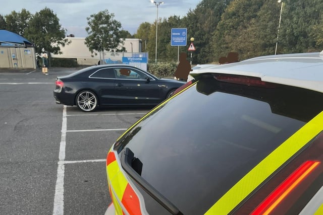 Three drivers seen racing from the A1M in Peterborough to Huntingdon were intercepted and handed warnings by police.