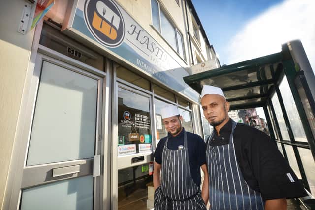Hastings Spice in St Leonards wins Currylife Best Chef Award 2021, which was presented to Kabir Uddin.

L-R: Belal Hussain and Kabir Uddin. SUS-211022-125621001