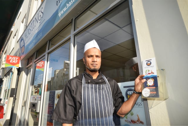 Hastings Spice in St Leonards wins Currylife Best Chef Award 2021, which was presented to Kabir Uddin.

Kabir Uddin outside the takeaway. SUS-211022-125634001