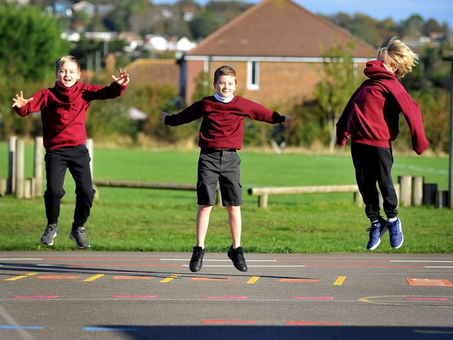 The Globe Primary Academy, Irene Avenue, Lancing, held a Back to Front Day on Friday, October 22, in aid of the charity Shine to raise awareness of spina bifida. Pictures: Steve Robards SR2110221