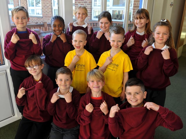 The Globe Primary Academy, Irene Avenue, Lancing, held a Back to Front Day on Friday, October 22, in aid of the charity Shine to raise awareness of spina bifida. Pictures: Steve Robards SR2110221