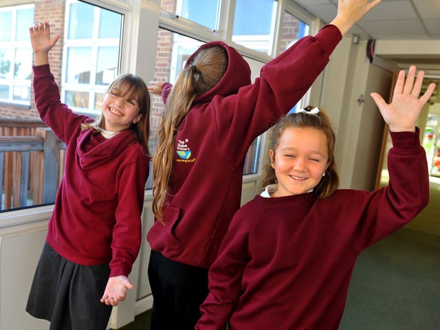 The Globe Primary Academy, Irene Avenue, Lancing, held a Back to Front Day on Friday, October 22, in aid of the charity Shine to raise awareness of spina bifida. Pictures: Steve Robards SR2110221